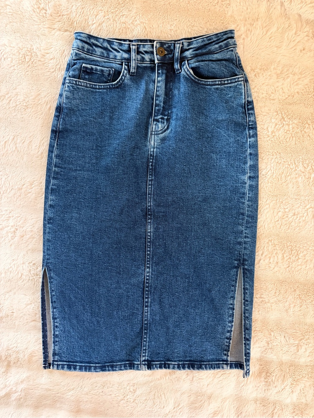 🌸 3/$50: Dark Blue Denim Midi Pencil Skirt
